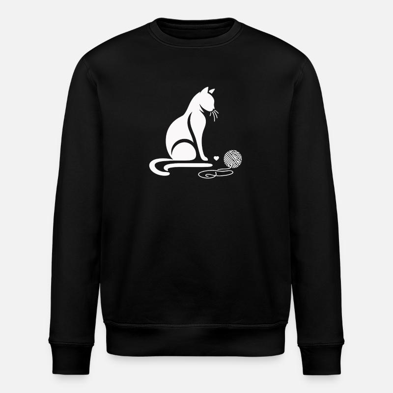 cat pet pets - Stanley/Stella ROLLER Unisex Organic Sweatshirt - black