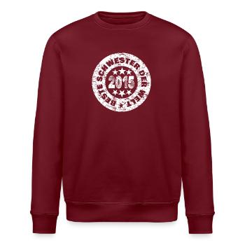 2015 - Stanley/Stella ROLLER Unisex Organic Sweatshirt - burgundy - Front - Nik (191cm)