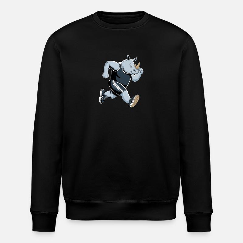 Energetic Rhino Athlete - Stanley/Stella ROLLER Unisex Organic Sweatshirt - black