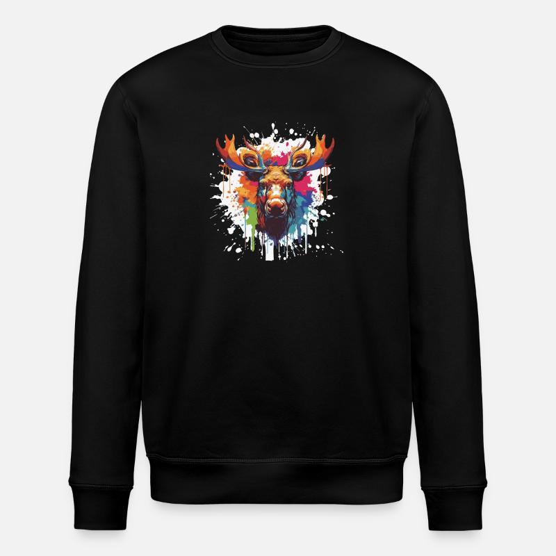 Elk - Stanley/Stella ROLLER Unisex Organic Sweatshirt - black