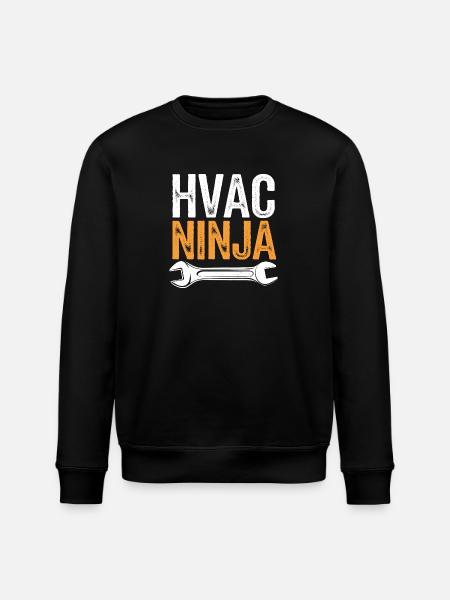 HVAC Ninja – Invisible Professional - Stanley/Stella ROLLER Unisex Organic Sweatshirt - black