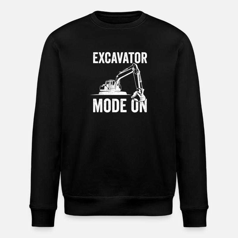 Ouvrier du bâtiment excavatrice - Sweat bio ROLLER Stanley/Stella Unisexe - noir