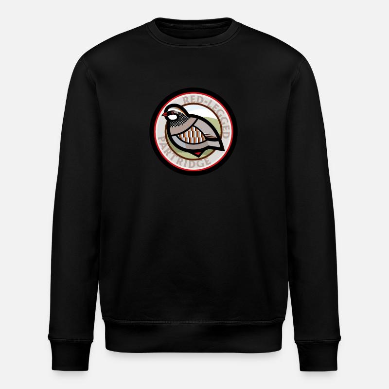 Red-legged partridge - Stanley/Stella ROLLER Unisex Organic Sweatshirt - black