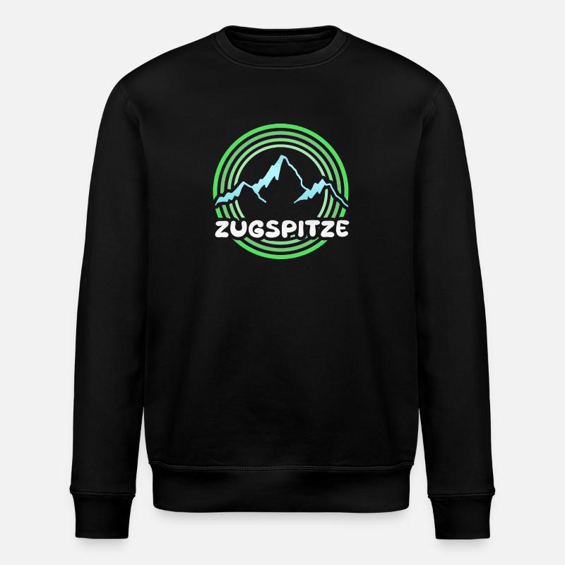 Zugspitze als Berg - Stanley/Stella Unisex Bio-Sweatshirt ROLLER - Schwarz
