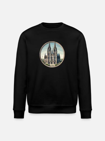 Cologne Cathedral - Stanley/Stella ROLLER Unisex Organic Sweatshirt - black