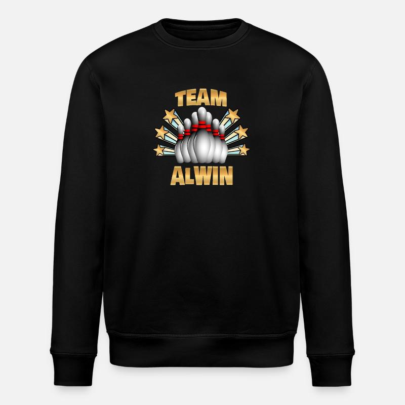 Alwin as bowling - Stanley/Stella ROLLER Unisex Organic Sweatshirt - black