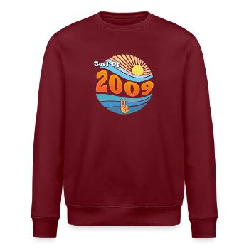 Born 2009 – Celebrating 16 Amazing Years - Stanley/Stella ROLLER Unisex Organic Sweatshirt - burgundy - Front - Nik (191cm)