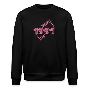 Geboren 1991 - Stanley/Stella Unisex Bio-Sweatshirt ROLLER - Schwarz - Vorne - Nik (191cm)