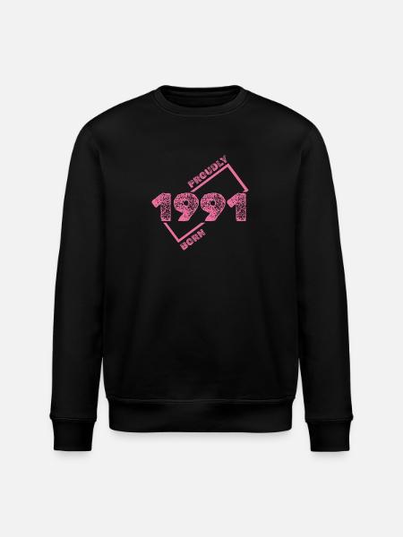 Born in 1991 - Stanley/Stella ROLLER Unisex Organic Sweatshirt - black