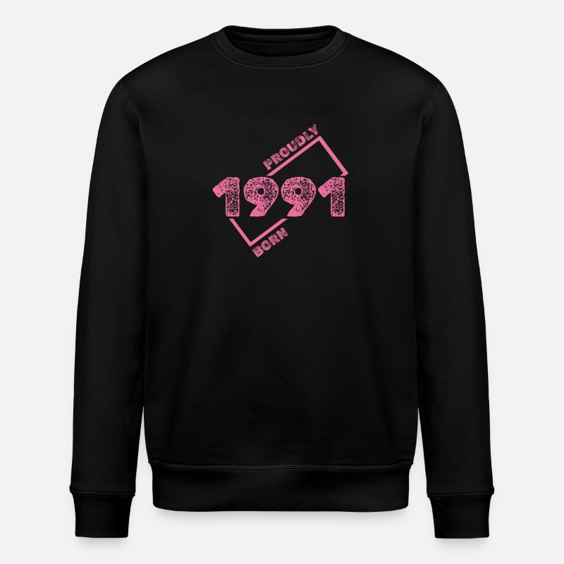 Geboren 1991 - Stanley/Stella Unisex Bio-Sweatshirt ROLLER - Schwarz