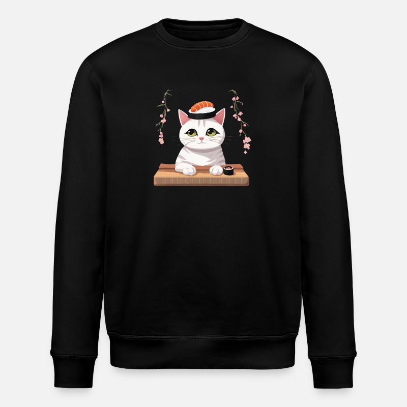 Cat Sushi Japonais Japon - Sweat bio ROLLER Stanley/Stella Unisexe - noir