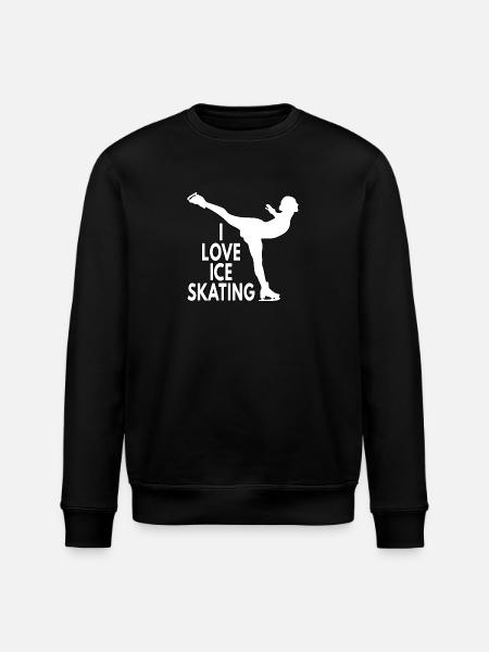 LIEBE EISLAUFEN - Stanley/Stella Unisex Bio-Sweatshirt ROLLER - Schwarz