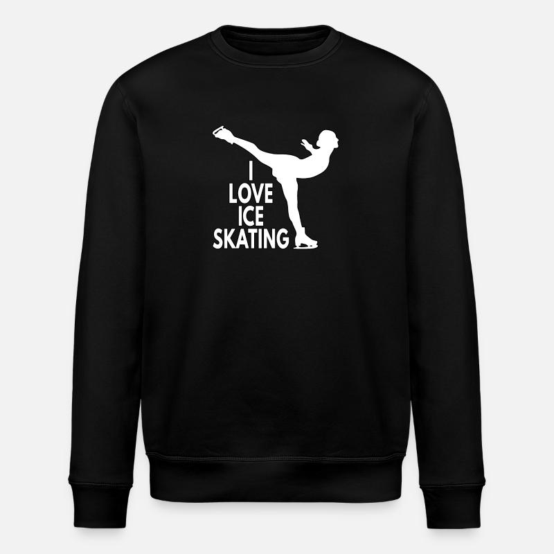 LIEBE EISLAUFEN - Stanley/Stella Unisex Bio-Sweatshirt ROLLER - Schwarz