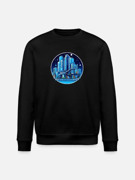 City Night Sky - Stanley/Stella ROLLER Unisex Organic Sweatshirt - black