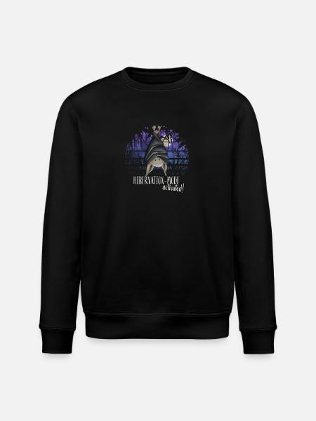 Hibernation mode activated! Chilling bat - Stanley/Stella ROLLER Unisex Organic Sweatshirt - black