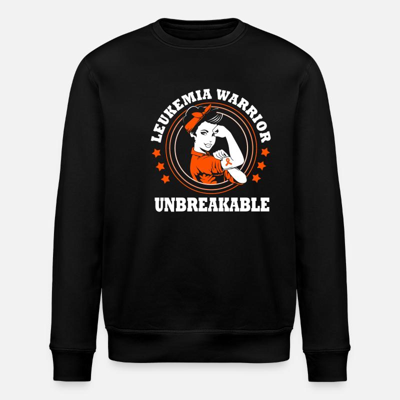 Leukemia Awareness - Stanley/Stella ROLLER Unisex Organic Sweatshirt - black