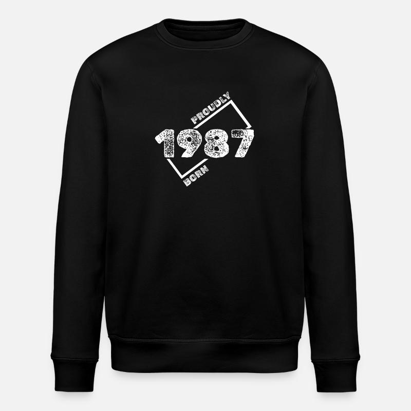 Born in 1987 - Stanley/Stella ROLLER Unisex Organic Sweatshirt - black
