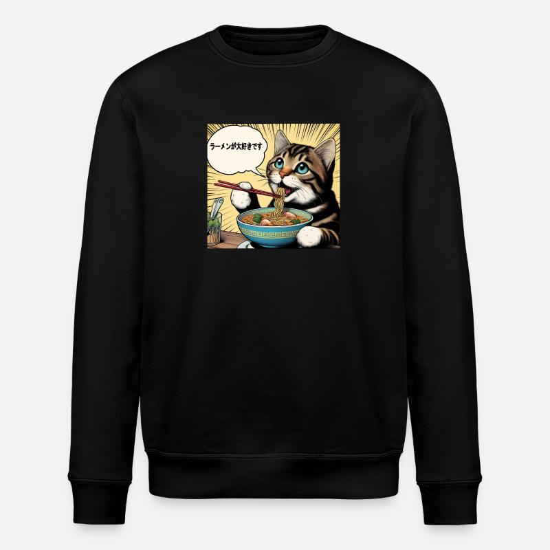 J’adore les ramen chat - Sweat bio ROLLER Stanley/Stella Unisexe - noir