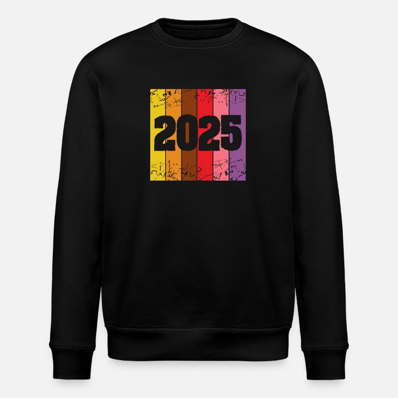 Jahreszahl 2025 - Stanley/Stella Unisex Bio-Sweatshirt ROLLER - Schwarz