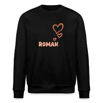 Roman as a given name - Stanley/Stella ROLLER Unisex Organic Sweatshirt - black - Front - Nik (191cm)