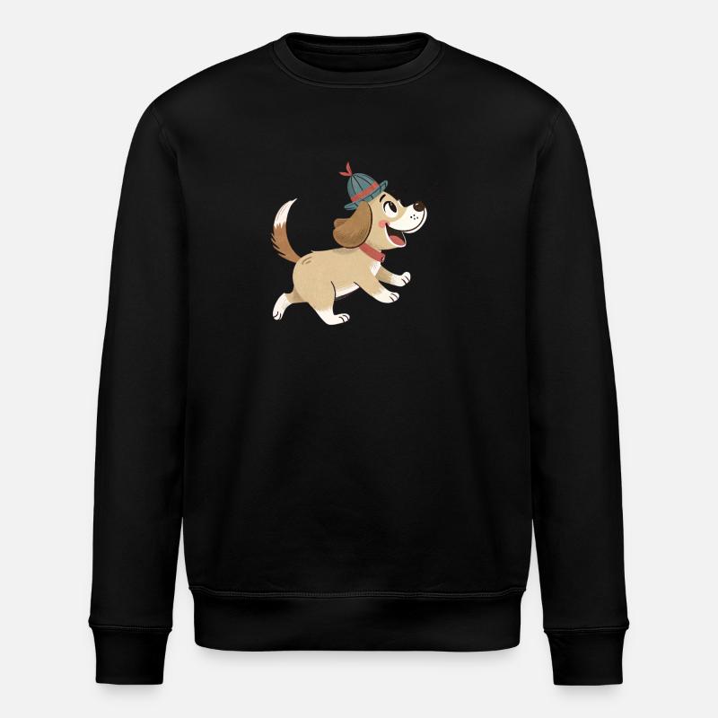 Cute dog - Stanley/Stella ROLLER Unisex Organic Sweatshirt - black