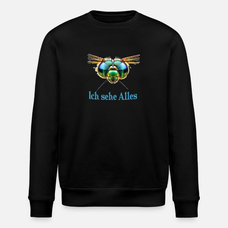 Ich sehe alles - Stanley/Stella Unisex Bio-Sweatshirt ROLLER - Schwarz