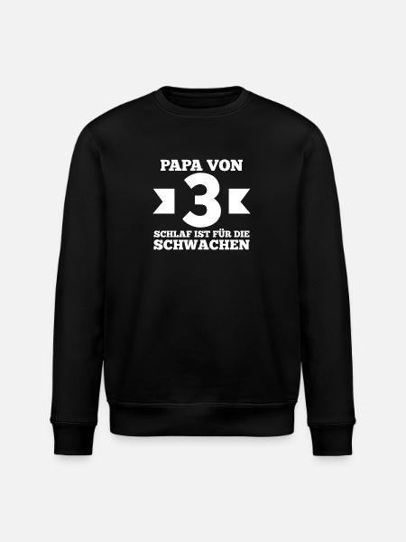 Dad of 3 children - Stanley/Stella ROLLER Unisex Organic Sweatshirt - black