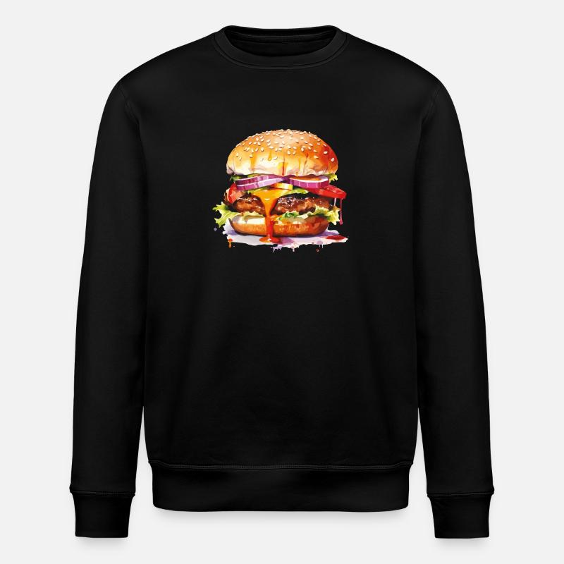 burger - Stanley/Stella ROLLER Unisex Organic Sweatshirt - black
