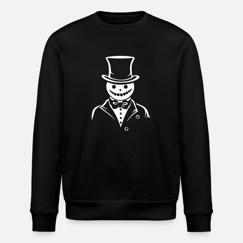 Schneemann Charmanter Frost - Stanley/Stella Unisex Bio-Sweatshirt ROLLER - Schwarz