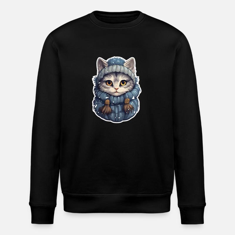Chat d’hiver - Sweat bio ROLLER Stanley/Stella Unisexe - noir