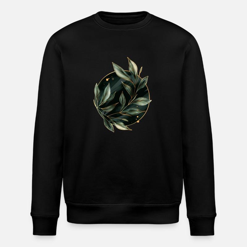 Feuilles de plantes - Sweat bio ROLLER Stanley/Stella Unisexe - noir