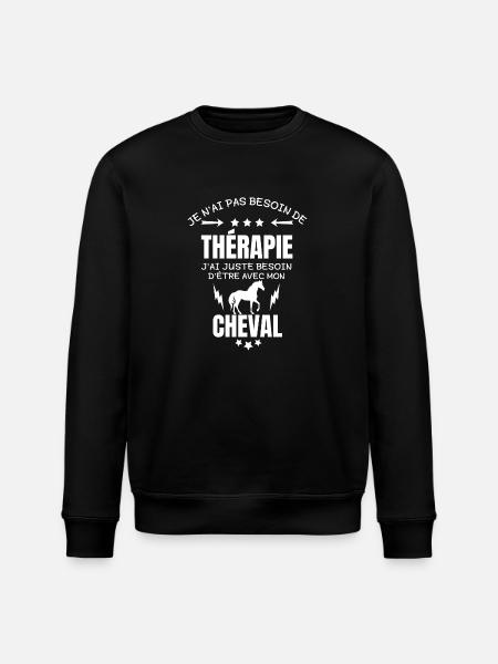 CHEVAL THERAPIE - Sweat bio ROLLER Stanley/Stella Unisexe - noir