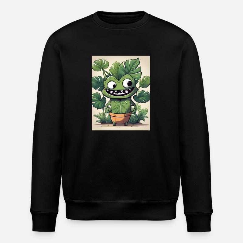Monastera Blumentopf Buddy - Stanley/Stella Unisex Bio-Sweatshirt ROLLER - Schwarz