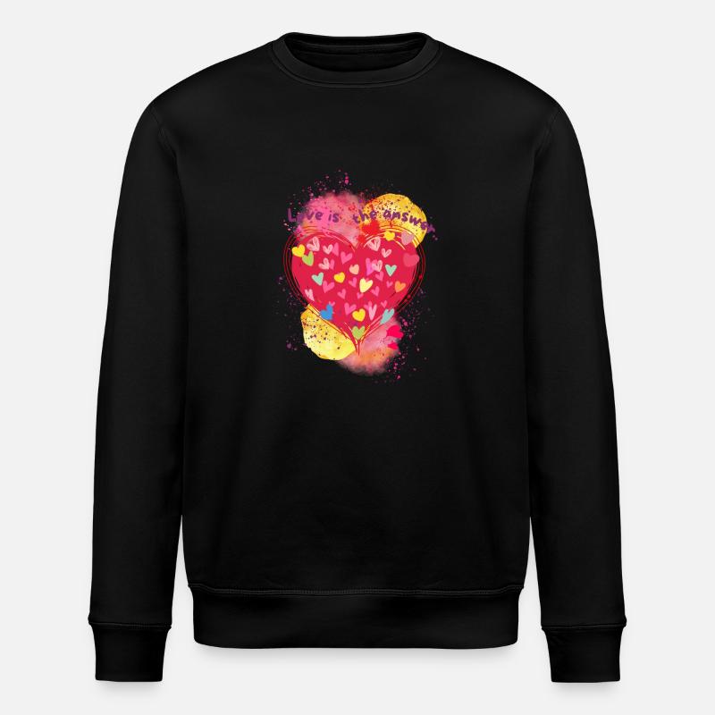 Love is the answer.. - Stanley/Stella ROLLER Unisex Organic Sweatshirt - black
