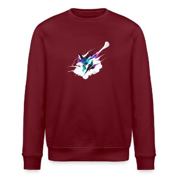 Kosmischer Fuchs - Stanley/Stella Unisex Bio-Sweatshirt ROLLER - Burgunderrot - Vorne - Nik (191cm)