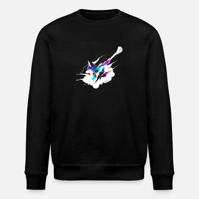 Cosmic Fox - Stanley/Stella ROLLER Unisex Organic Sweatshirt - black