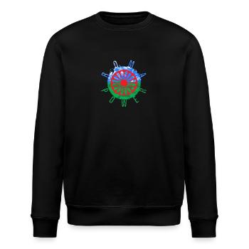 Roma et Sinti Flag Roma POWER - Sweat bio ROLLER Stanley/Stella Unisexe - noir - Devant - Nik (191cm)