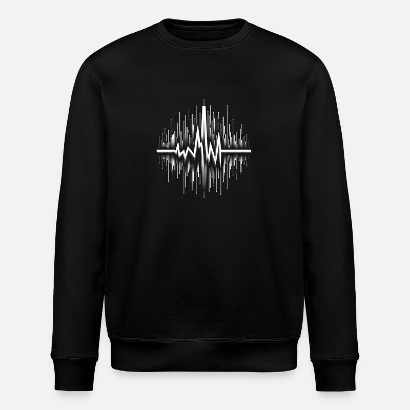 Fréquence cardiaque - Sweat bio ROLLER Stanley/Stella Unisexe - noir