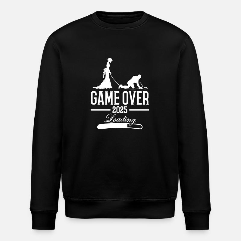 Hochzeit Loading 2025 Game Over - Stanley/Stella Unisex Bio-Sweatshirt ROLLER - Schwarz