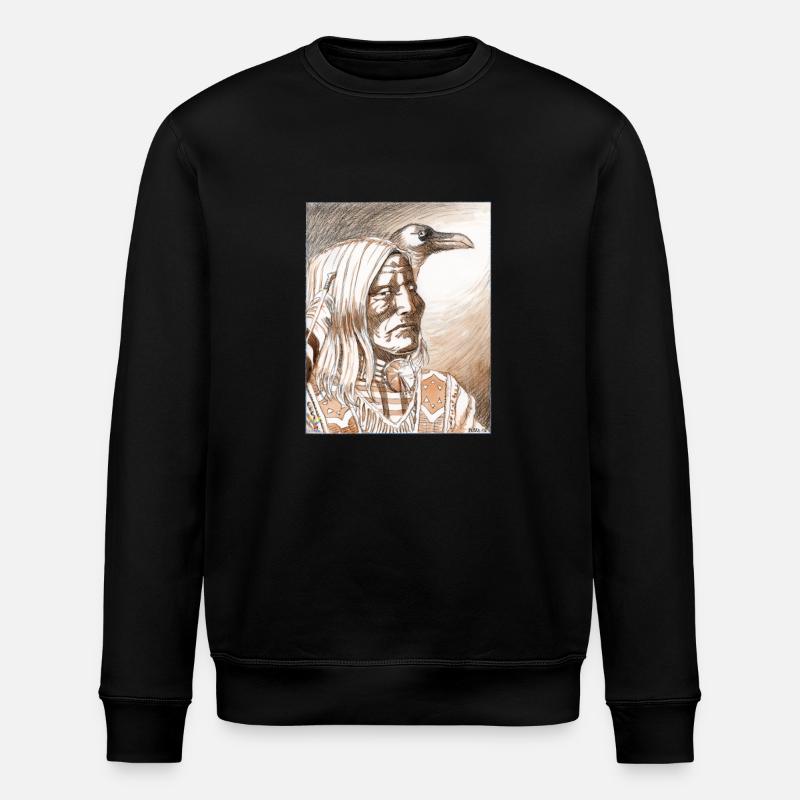Indien Crow - Sweat bio ROLLER Stanley/Stella Unisexe - noir