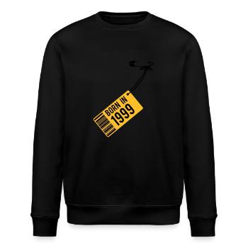 Geburtstag - Born in 1999 - Stanley/Stella Unisex Bio-Sweatshirt ROLLER - Schwarz - Vorne - Nik (191cm)