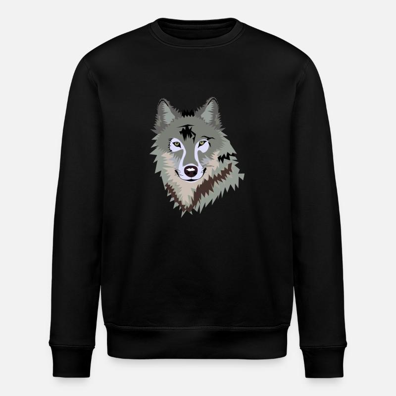 Wolf - Stanley/Stella Unisex Bio-Sweatshirt ROLLER - Schwarz