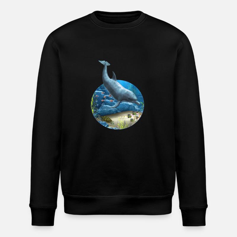 Le monde des dauphins - Sweat bio ROLLER Stanley/Stella Unisexe - noir