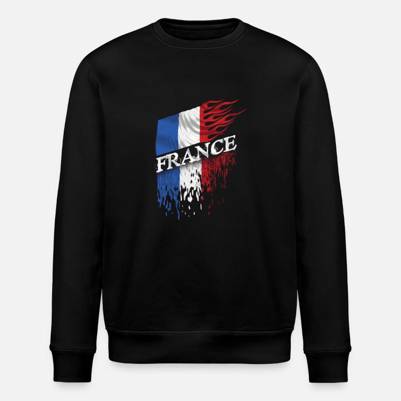 france drapeau - Stanley/Stella ROLLER Unisex Organic Sweatshirt - black