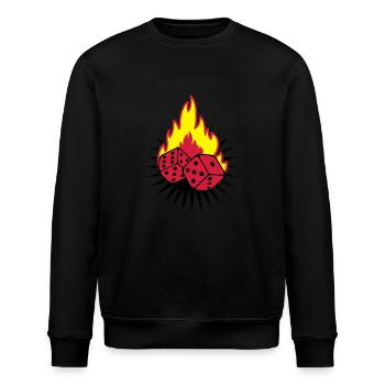 cubes_fire_f3 - Stanley/Stella Unisex Bio-Sweatshirt ROLLER - Schwarz - Vorne - Nik (191cm)