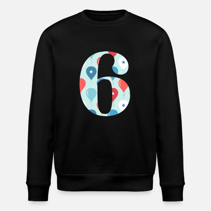 6th anniversary balloon - Stanley/Stella ROLLER Unisex Organic Sweatshirt - black