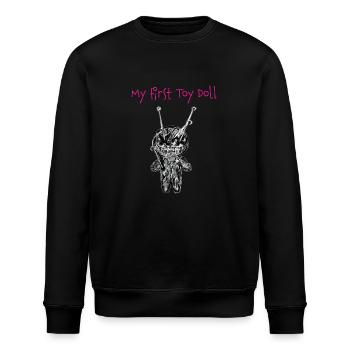 Cute Voodoo-Doll - Stanley/Stella Unisex Bio-Sweatshirt ROLLER - Schwarz - Vorne - Nik (191cm)