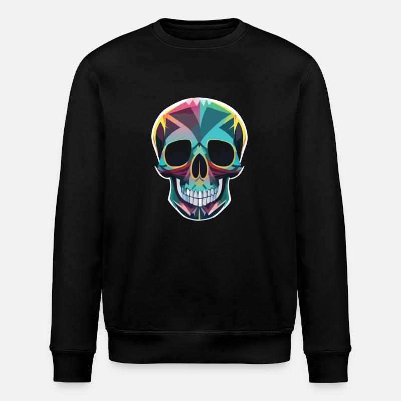 Schädel Kunst Design - Stanley/Stella Unisex Bio-Sweatshirt ROLLER - Schwarz