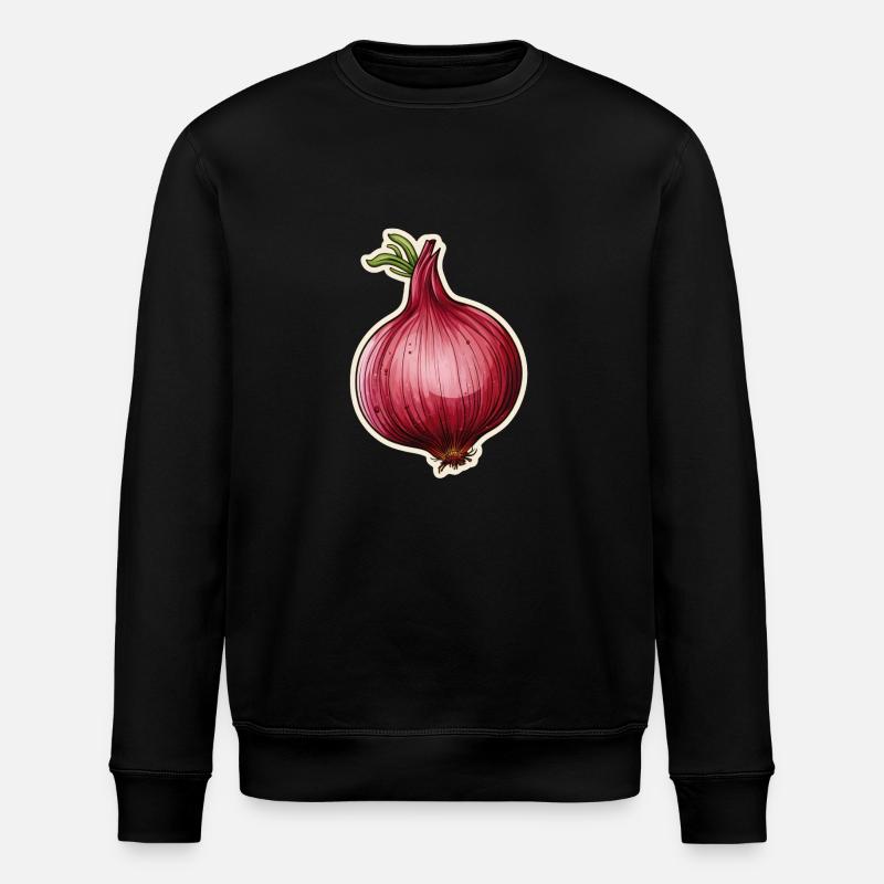 Onion red - Stanley/Stella ROLLER Unisex Organic Sweatshirt - black