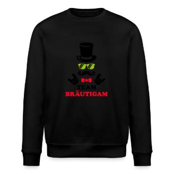 team bräutigam - Stanley/Stella Unisex Bio-Sweatshirt ROLLER - Schwarz - Vorne - Nik (191cm)